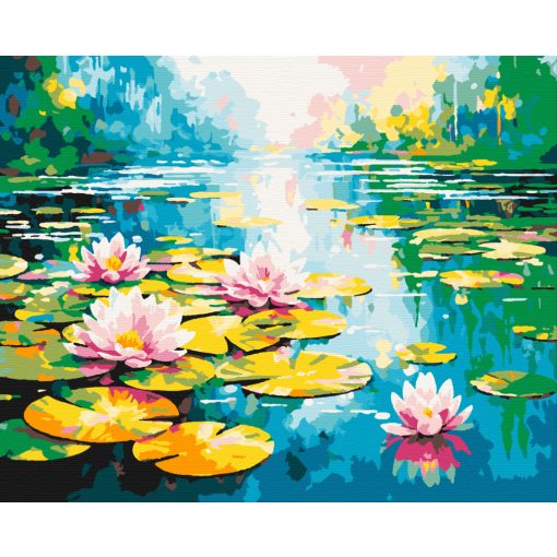 Vízililiomok - Számfestő készlet kereten 40x50