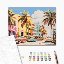 Miami - Számfestő készlet kereten 40x50