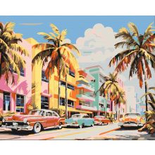 Miami - Számfestő készlet kereten 40x50