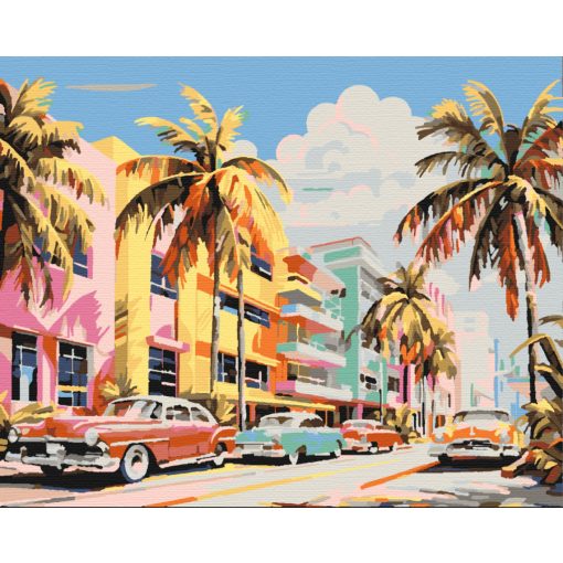 Miami - Számfestő készlet kereten 40x50