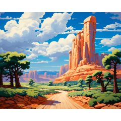 Nyugat - Számfestő készlet kereten 40x50