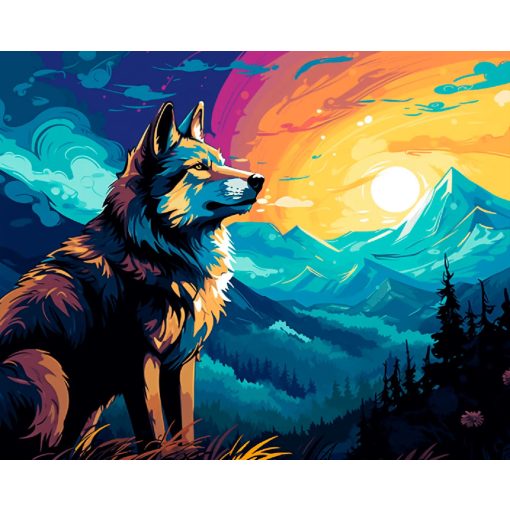 A vadon őrzője - Számfestő készlet kereten 40x50