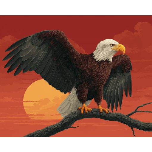 A szabadság szárnyai - Számfestő készlet kereten 40x50