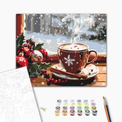 Téli szünet - Számfestő készlet kereten 40x50