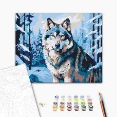 Téli suttogás - Számfestő készlet kereten 40x50