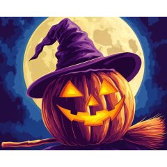 Boszorkány tök - Számfestő készlet kereten 40x50