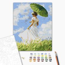 Séta a mezőn - Számfestő készlet kereten 40x50