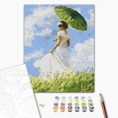 Séta a mezőn - Számfestő készlet kereten 40x50