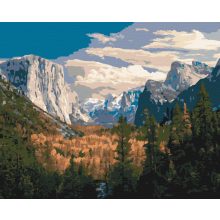 Yosemite nemzeti park - Számfestő készlet kereten 40x50