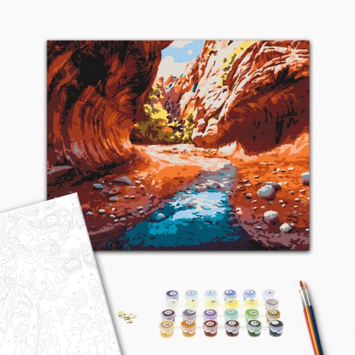 Zion nemzeti park - Számfestő készlet kereten 40x50