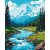 Alpesi patak - Számfestő készlet kereten 40x50