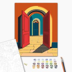 Egy másik ajtó - Számfestő készlet kereten 40x50