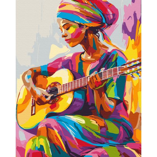 Bunte Melodien - Malen-nach-Zahlen-Set auf Keilrahmen 40x50