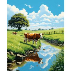 A legelő - Számfestő készlet kereten 40x50