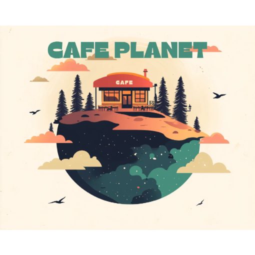 Kávé bolygó - Számfestő készlet kereten 40x50