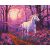   Märchenhafte Einhorn - Malen-nach-Zahlen-Set auf Keilrahmen 40x50