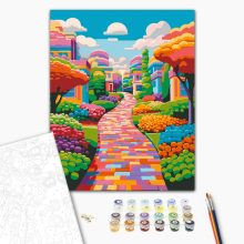 Kromatikus sétány - Számfestő készlet kereten 40x50