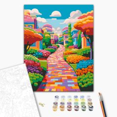 Kromatikus sétány - Számfestő készlet kereten 40x50