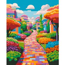 Kromatikus sétány - Számfestő készlet kereten 40x50