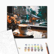 Jóleső kávé - Számfestő készlet kereten 40x50