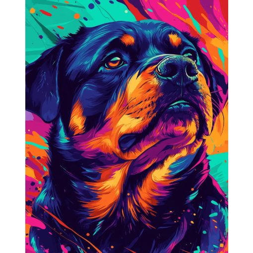 Pop art őrző - Számfestő készlet kereten 40x50