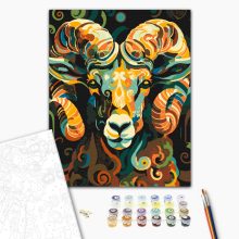 Absztrakt kos - Számfestő készlet kereten 40x50