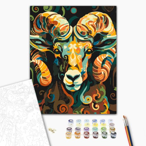 Absztrakt kos - Számfestő készlet kereten 40x50