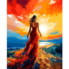 Naplementébe öltözve - Számfestő készlet kereten 40x50