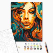 Érzéki tekintet - Számfestő készlet kereten 40x50