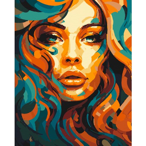 Érzéki tekintet - Számfestő készlet kereten 40x50