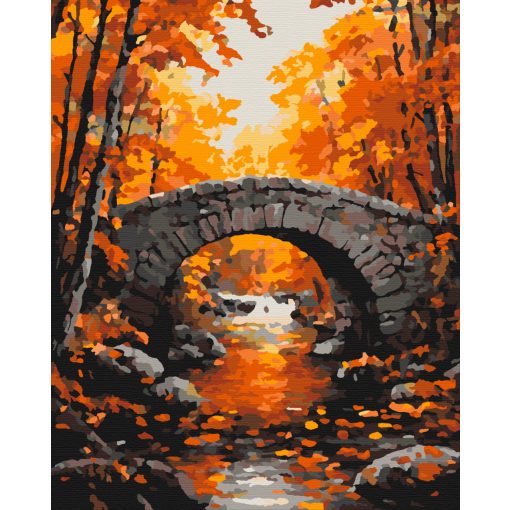 Régi kőhíd - Számfestő készlet kereten 40x50