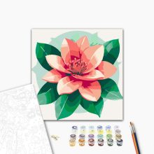 Élénk virágzás - Számfestő készlet kereten 40x40