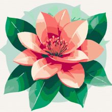 Élénk virágzás - Számfestő készlet kereten 40x40