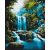 Cascade vízesés - Számfestő készlet kereten 40x50