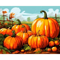 Tök betakarítás - Számfestő készlet kereten 40x50