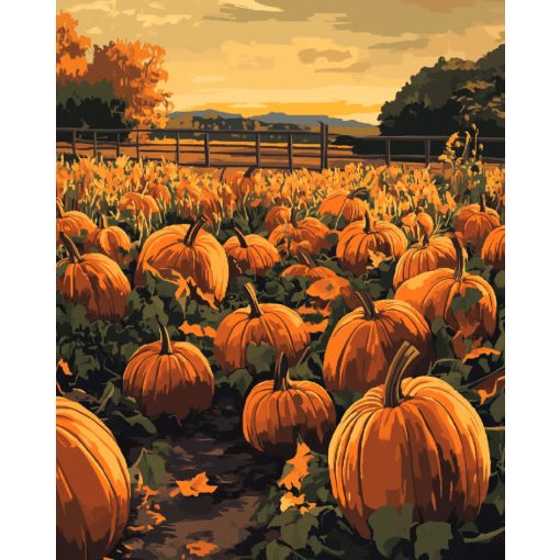 Tökföld - Számfestő készlet kereten 40x50