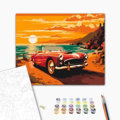 Irány a part - Számfestő készlet kereten 40x50