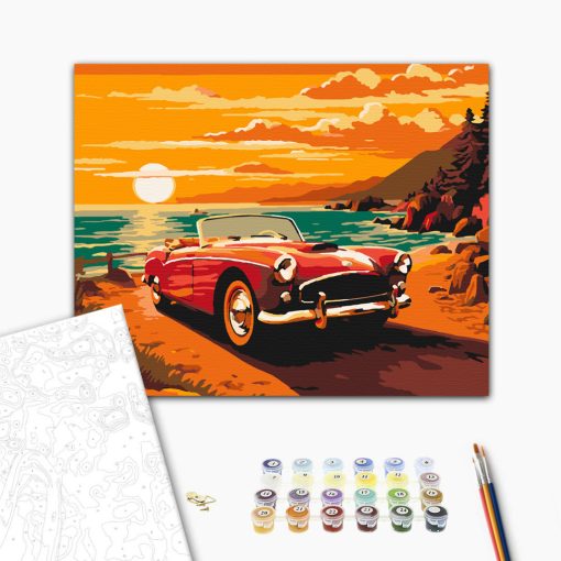 Irány a part - Számfestő készlet kereten 40x50