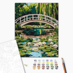 Vízililiomok - Számfestő készlet kereten 40x50