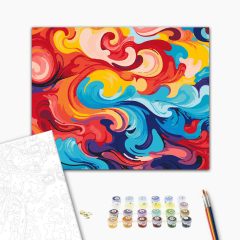 Színes egyveleg - Számfestő készlet kereten 40x50