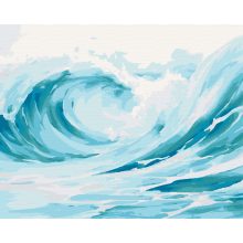 Kavargó hullámok - Számfestő készlet kereten 40x50