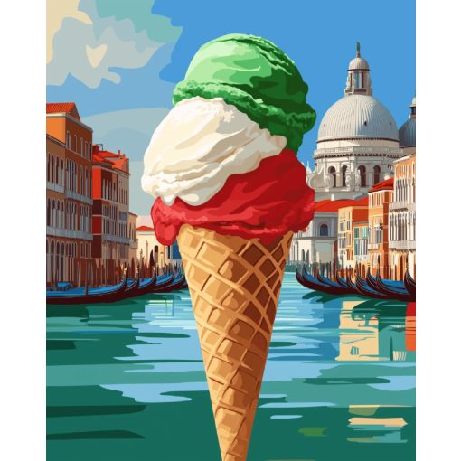 Olasz ízek - Számfestő készlet kereten 40x50