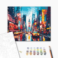 Times Square - Számfestő készlet kereten 40x50