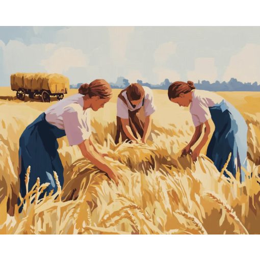 Az aratás - Számfestő készlet kereten 40x50