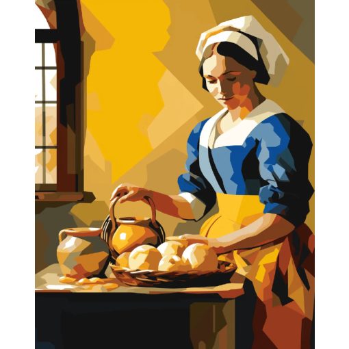 Formabontó reggeli - Számfestő készlet kereten 40x50