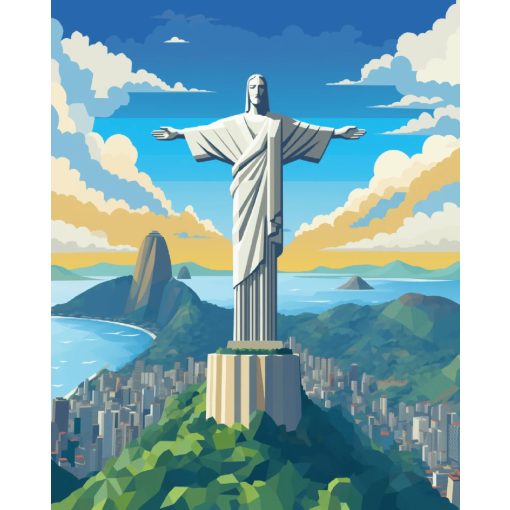 A megváltó - Számfestő készlet kereten 40x50