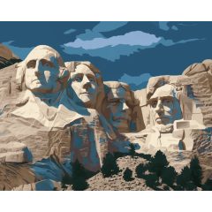 Rushmore-hegy - Számfestő készlet kereten 40x50