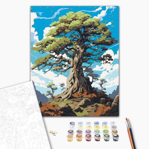 A legbölcsebb fa - Számfestő készlet kereten 40x50