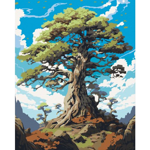 A legbölcsebb fa - Számfestő készlet kereten 40x50