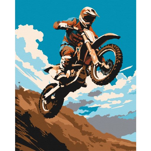 Földet érni két keréken - Számfestő készlet kereten 40x50